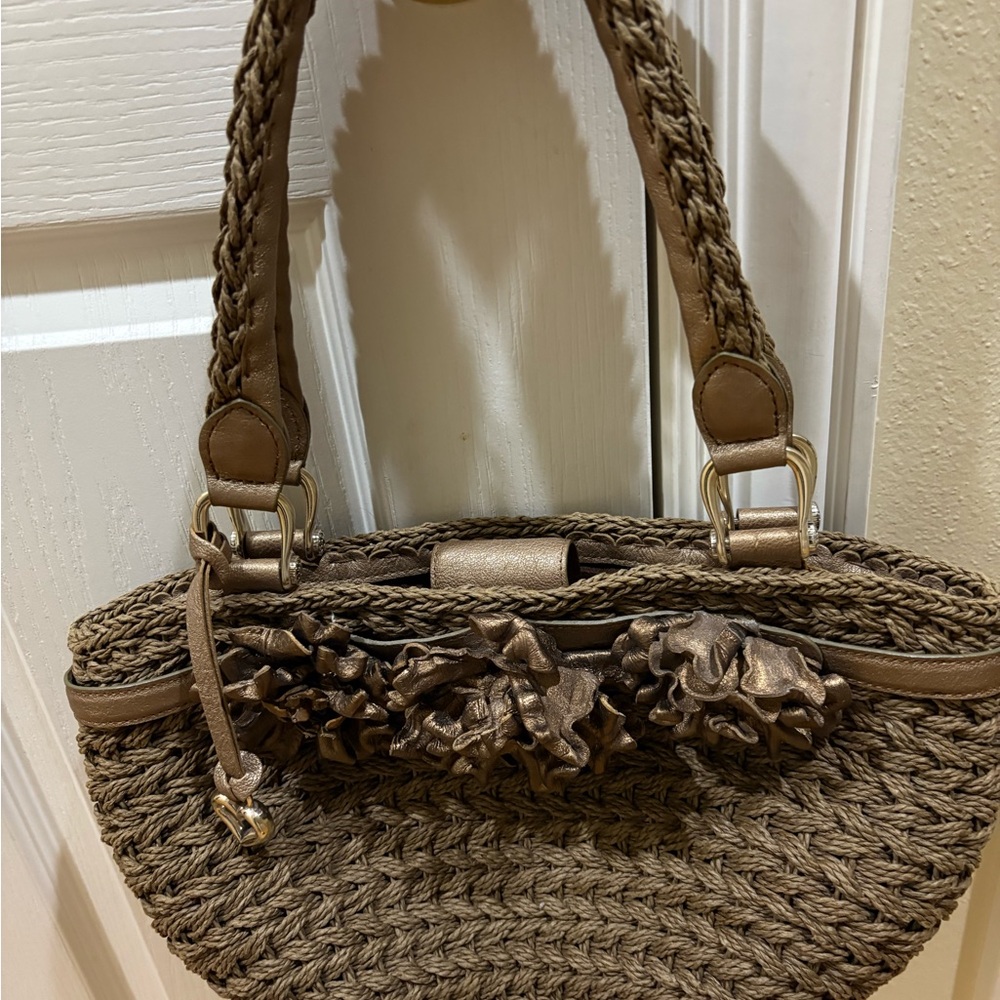 Brighton Tan Woven Shoulder Bag